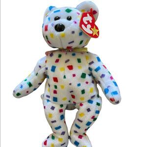 Rare TY Beanie Baby - TY2K the Bear (8.5 inch) - Stuffed Animal Toy Many Errors